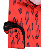 Crimson Rhythm Casual Shirt
