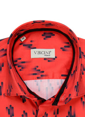 Crimson Rhythm Casual Shirt