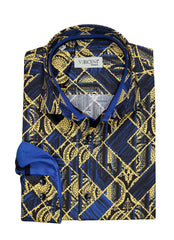 Vercini Sapphire Labyrinth Premium Cotton Shirt