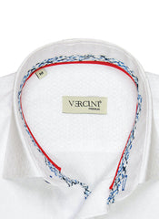 Crisp Mosaic Elegance Men's Dress Shirt