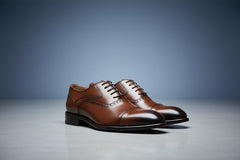 Classic Solid Vercini Leather Oxford Shoes
