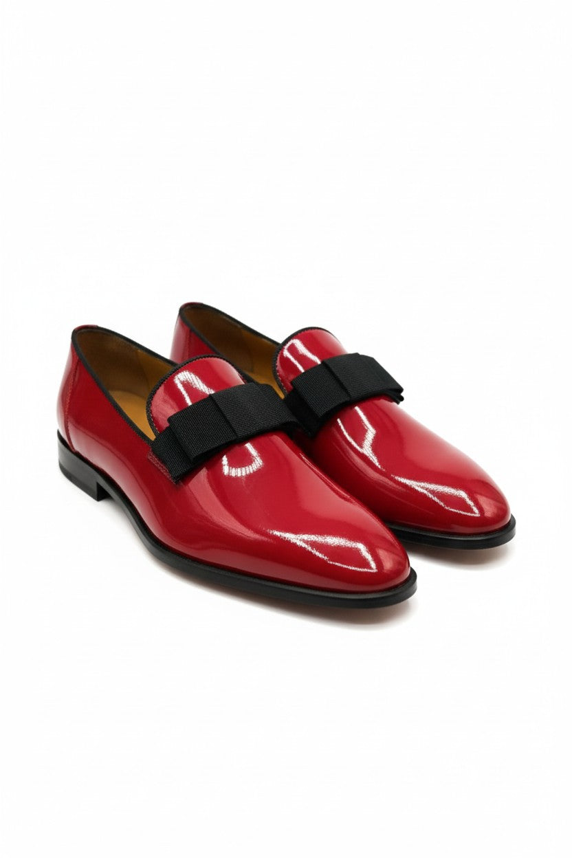 Vercini Patent Loafers with Signature Bow Tie