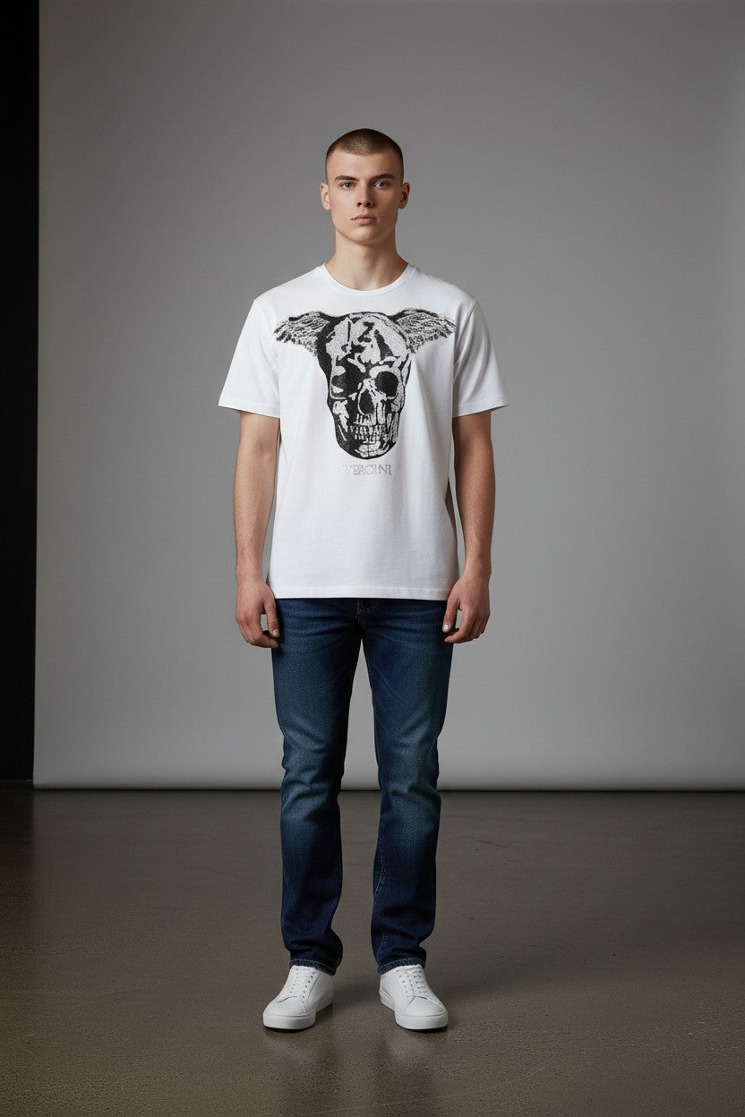 Celestial Requiem Winged Skull T-Shirt