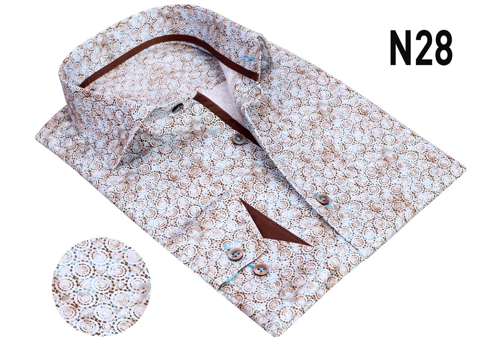 Vercini White Ditsy Floral Slim Fit Dress Shirt — Liberty Edition