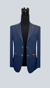 Vercini Classic Contrast-Trim Blazer BLAZERS Blazer Collection Vercini