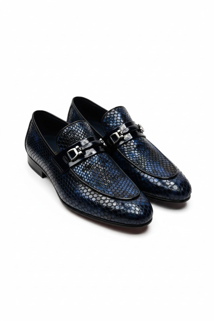 Vercini Exotic Skin Texture Loafers