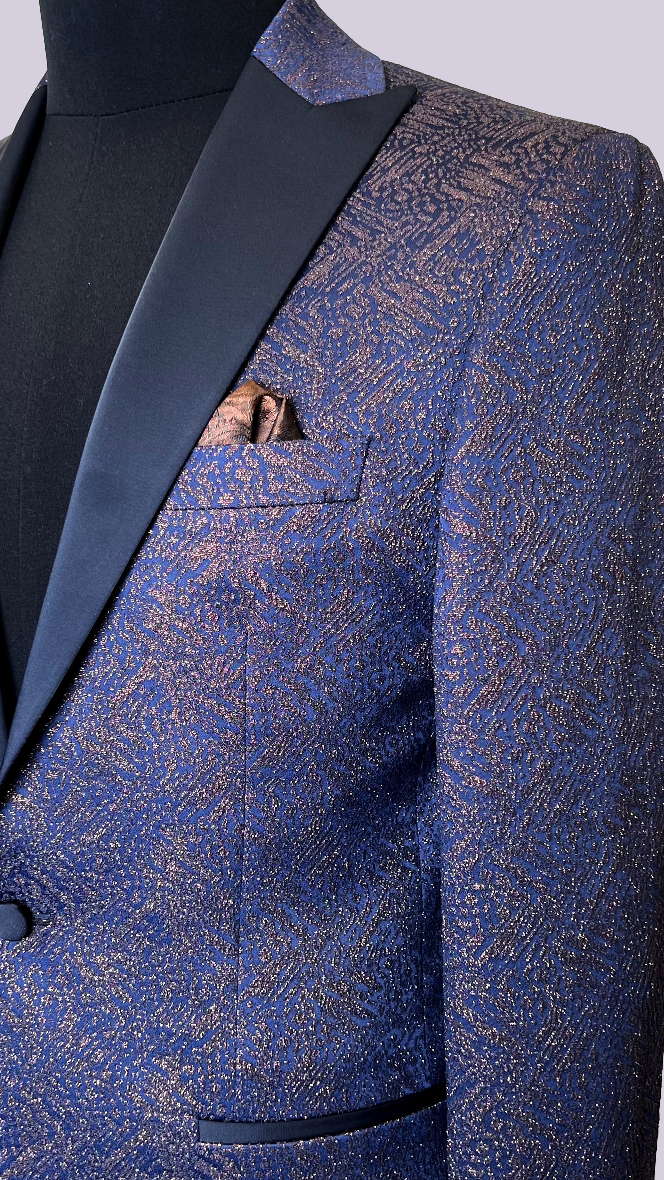 Vercini Exquisite Tuxedo Blazer with Jacquard Lining