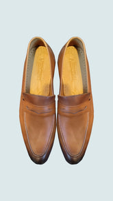 Vercini Men's Classic Leather Loafers in Brown SHOES Ph inventory shoes Vercini