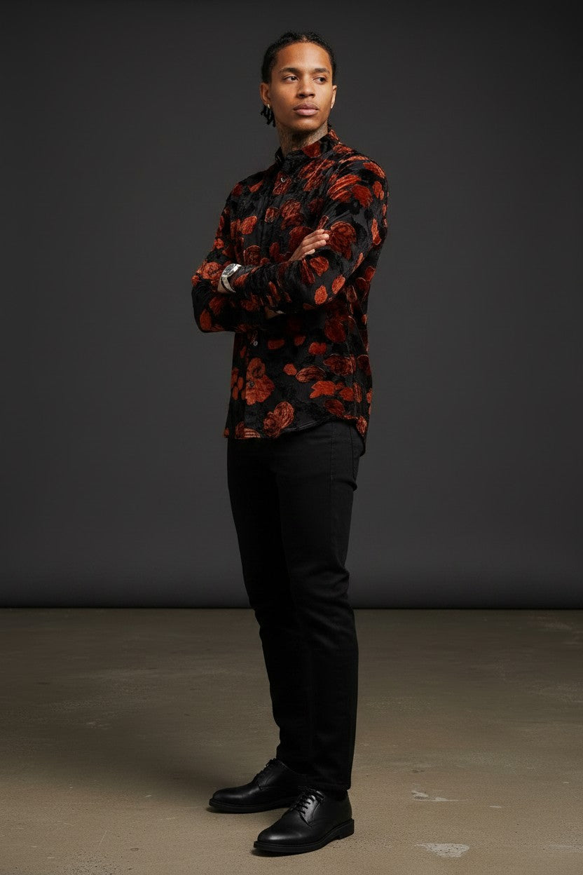 Limited Edition Velvet Shirt – Premium Men's Luxury Casual