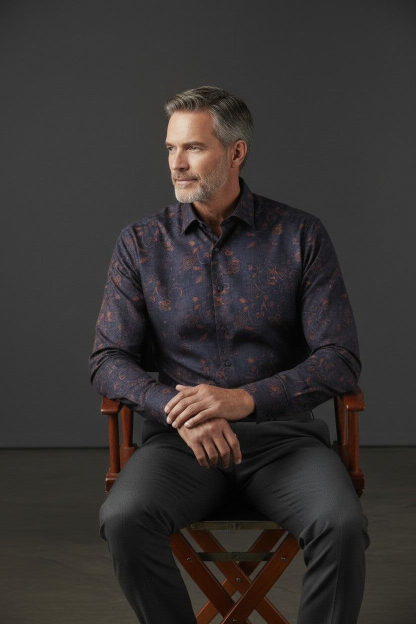 Midnight Foliage Dress Shirt