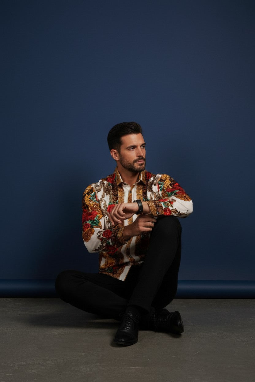 Men's Wildflower Long-Sleeve Shirt