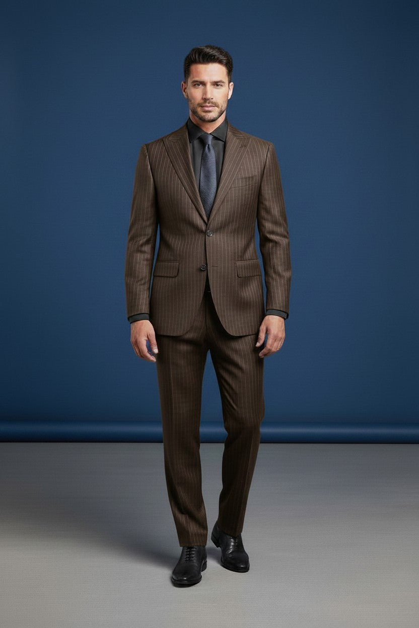 Pinstripe Wool Suit