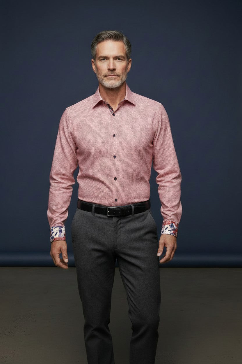 Vercini Coral Textured Limited Edition Cotton Dress Shirt