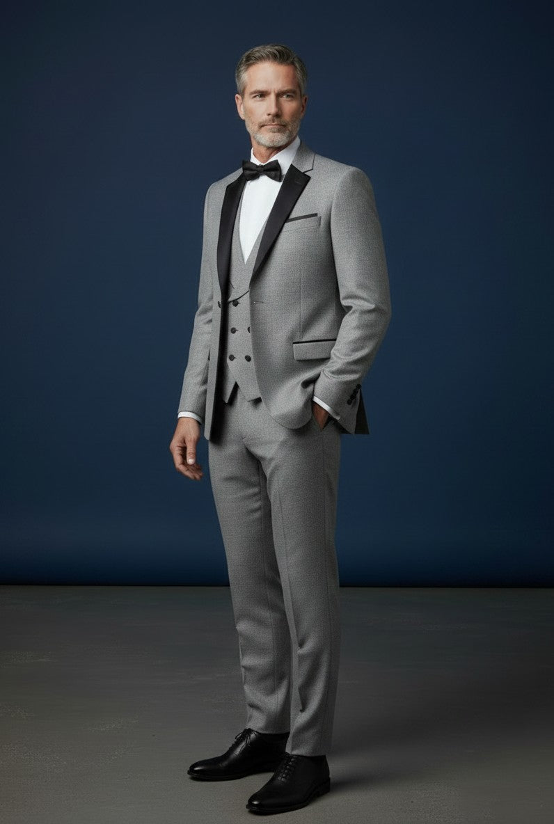 Men’s Two-Tone Slim Fit Suit – 3-Piece Shawl Lapel Suit Available in other Colors