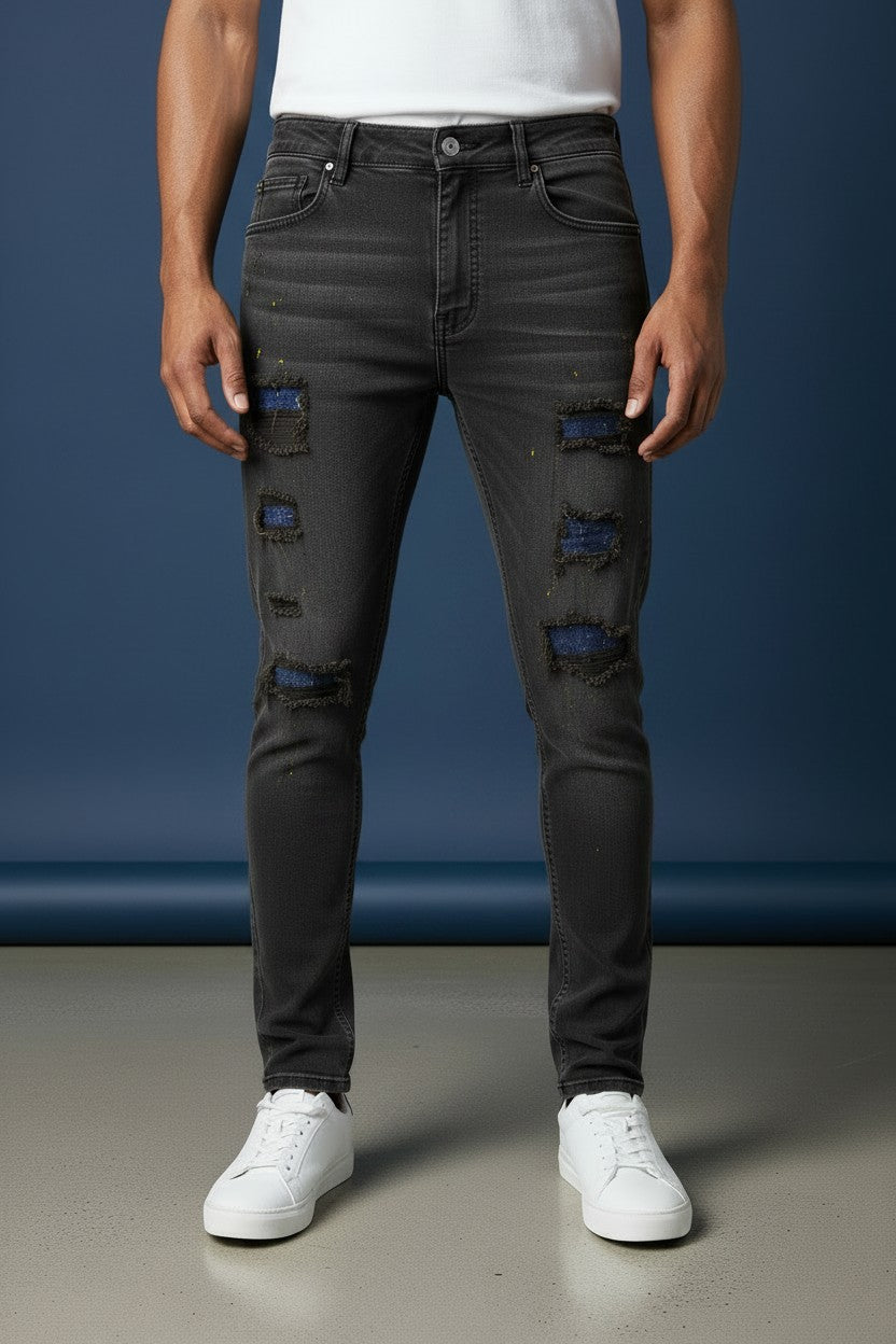 Vercini Blue Sparkle Denim Jeans