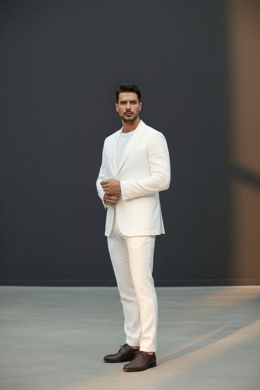 TWO-Piece 100% Washed Linen Suit breathable, tailored AND modern