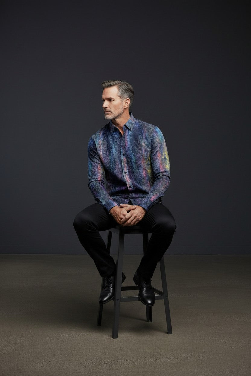 Vercini Purple Glitter Shirt