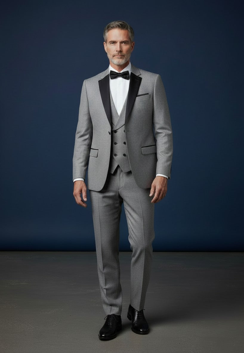 Men’s Two-Tone Slim Fit Suit – 3-Piece Shawl Lapel Suit Available in other Colors