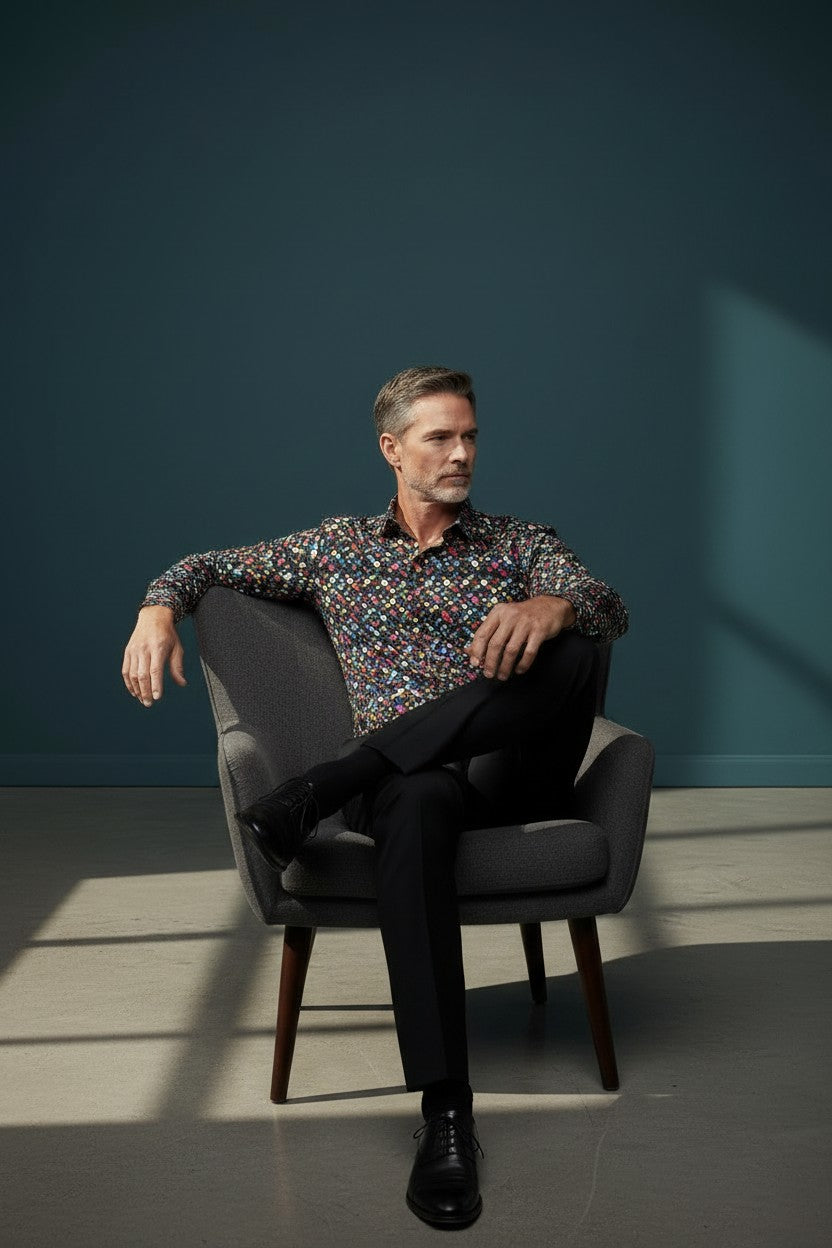 Vercini Mosaic Gala Premium Cotton Shirt