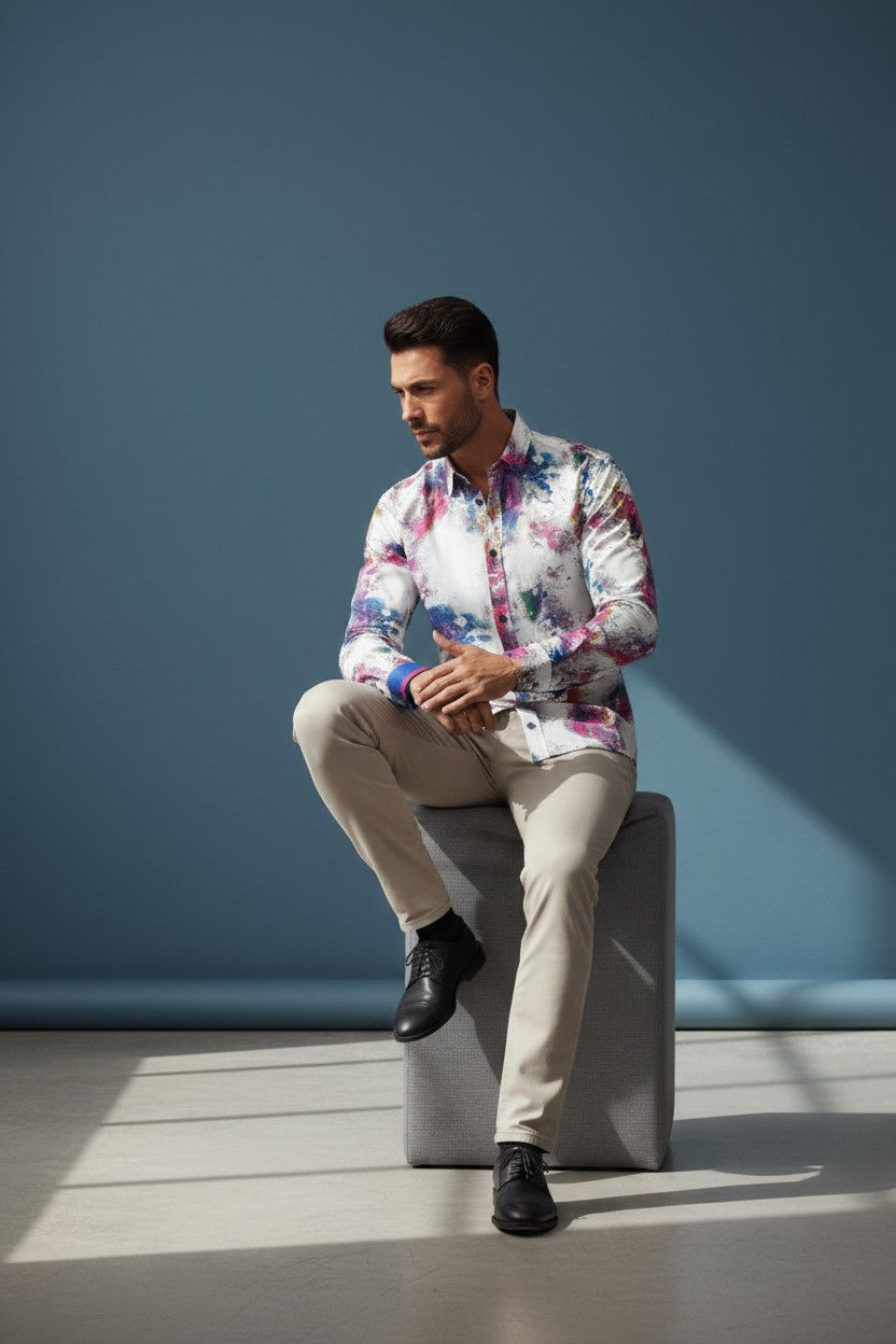 Spectrum Splash Men's Casual Shirt