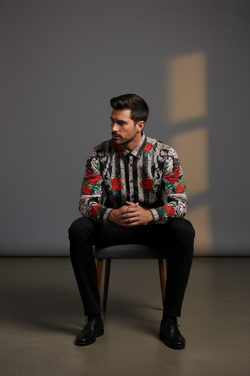 Men's Wildflower Long-Sleeve Shirt
