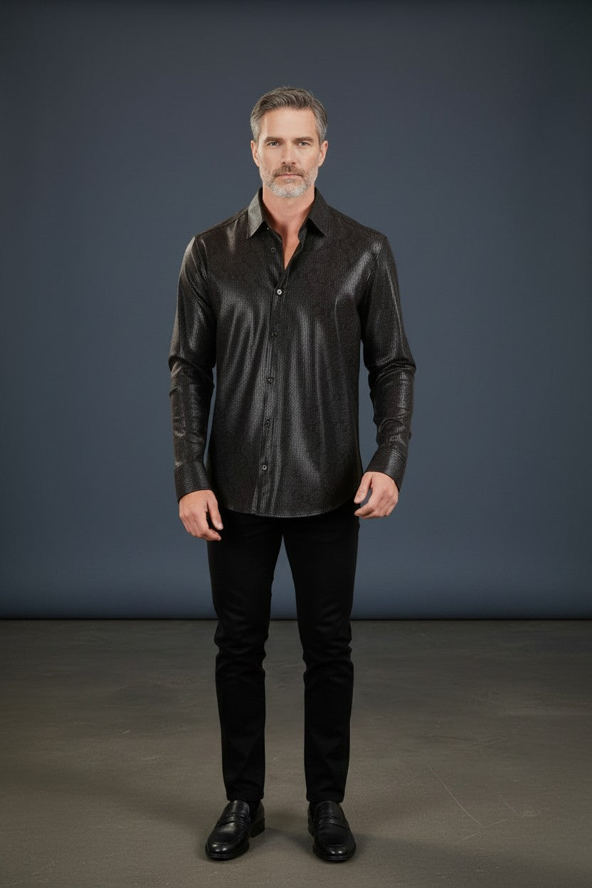 BLACK TONE ON TONE VELVETY