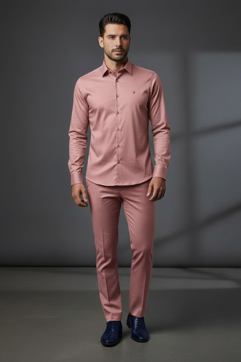 Vercini Versatile Collection: Classic Shirt with Signature 'V' Emblemg