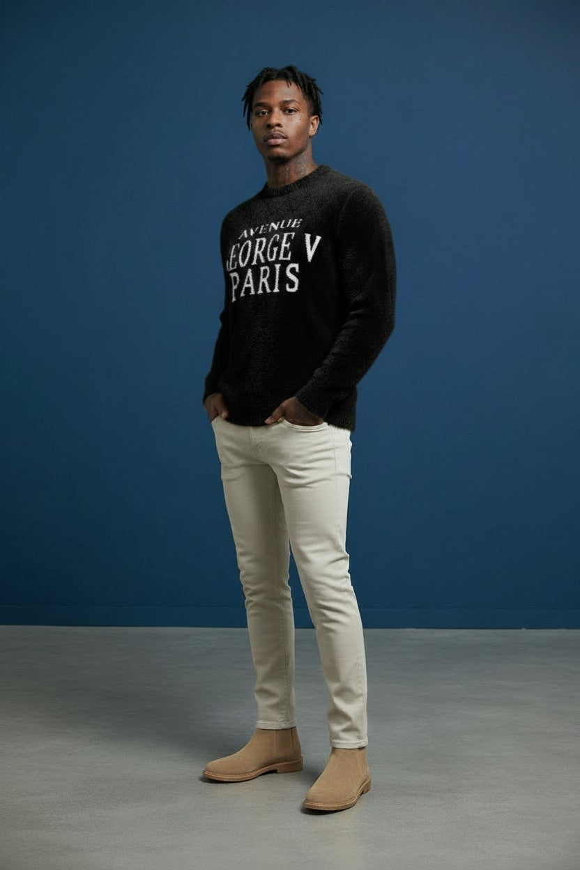 FUZZY GEORGE V SWEATER