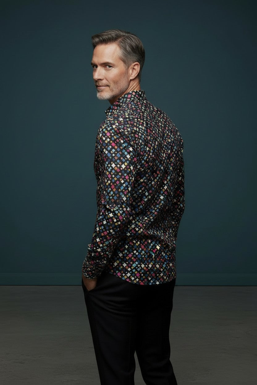 Vercini Mosaic Gala Premium Cotton Shirt