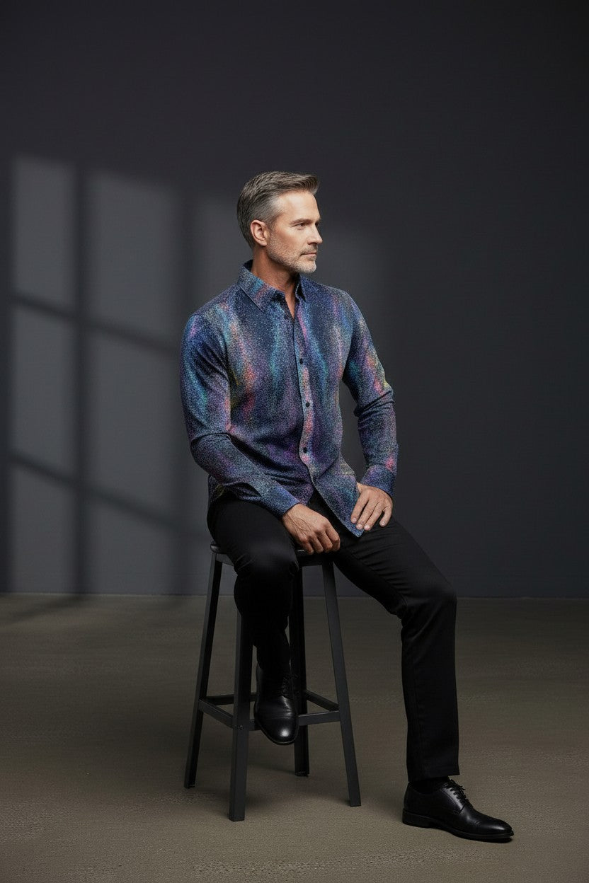 Vercini Purple Glitter Shirt