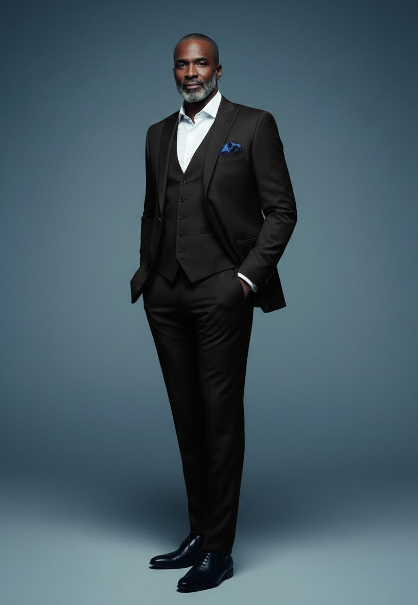 Vercini Slim Fit 3-Piece Suit – Jacket, Vest & Trousers