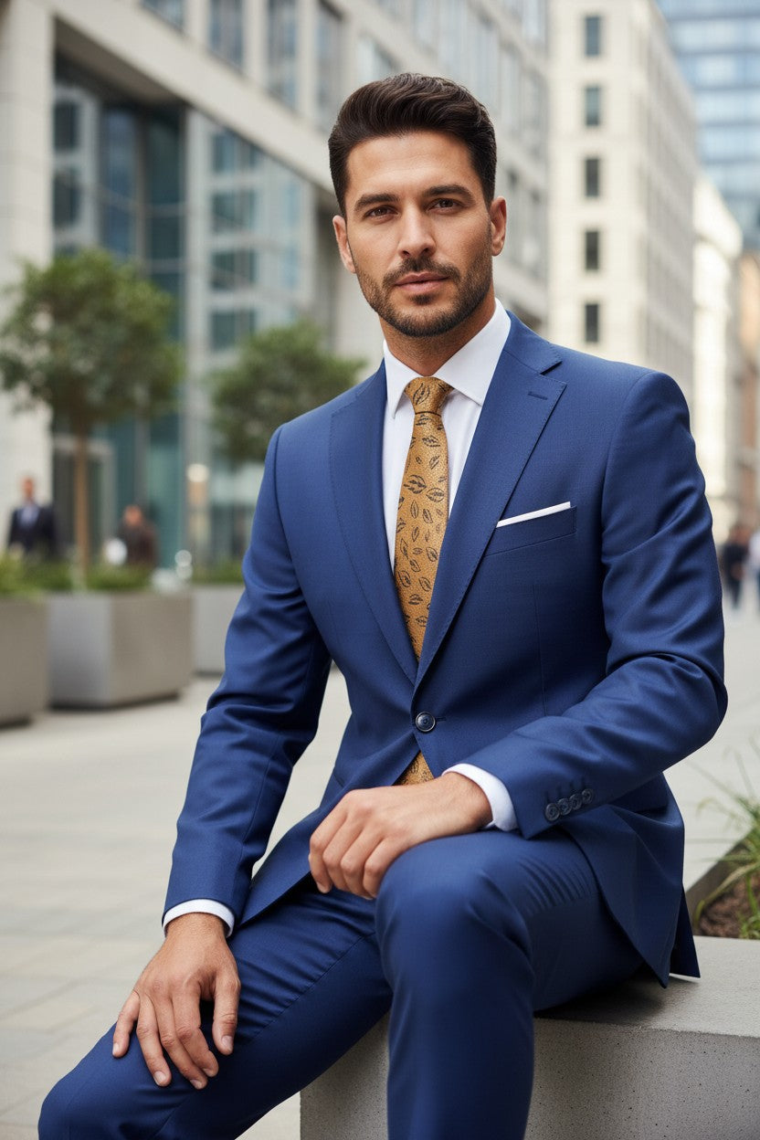 ( IN PRODUCTION ) Royal Blue Wool Slim-Fit Two-Piece Suit