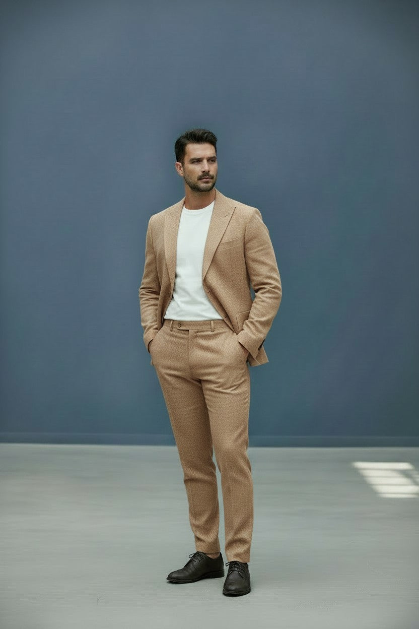 TWO-Piece 100% Washed Linen Suit breathable, tailored AND modern