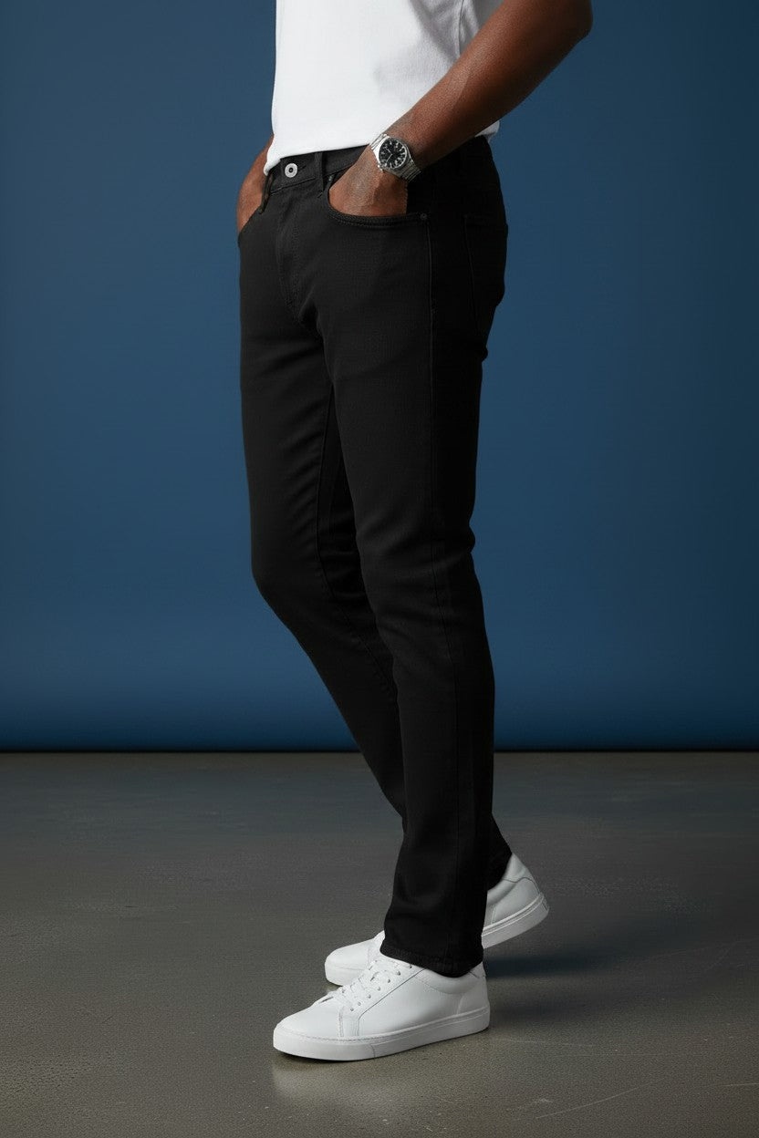 Integral Black Slim-Fit Jeans