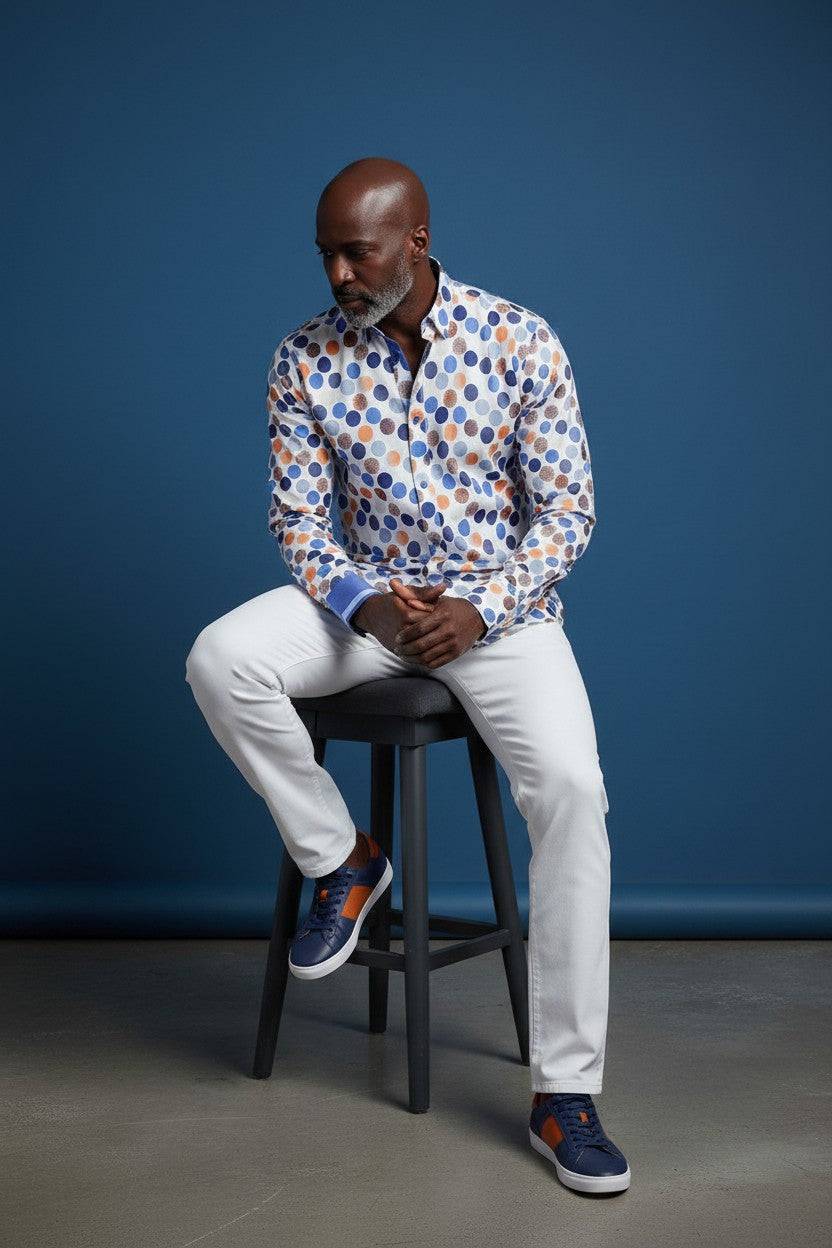 Polka Elegance Casual Shirt