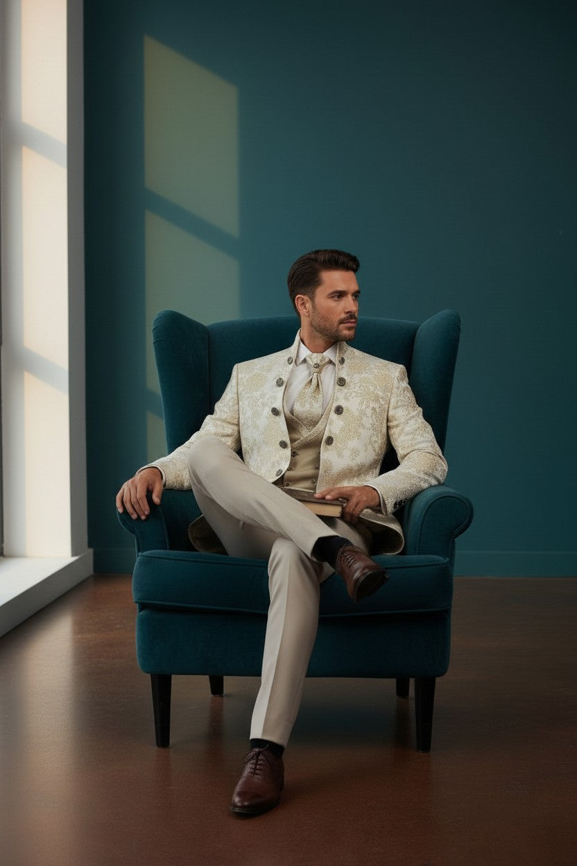 Jacquard Tuxedo – 3-Piece Statement Suit