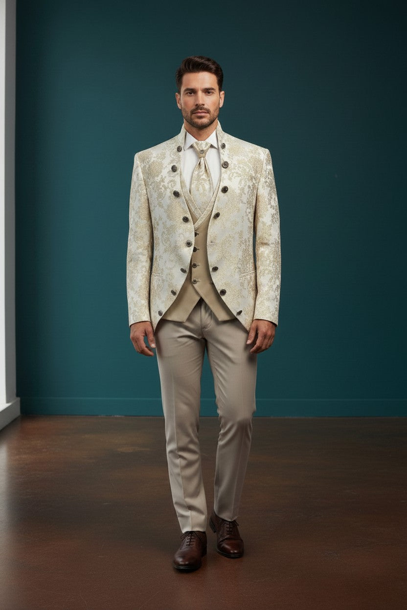 Jacquard Tuxedo – 3-Piece Statement Suit