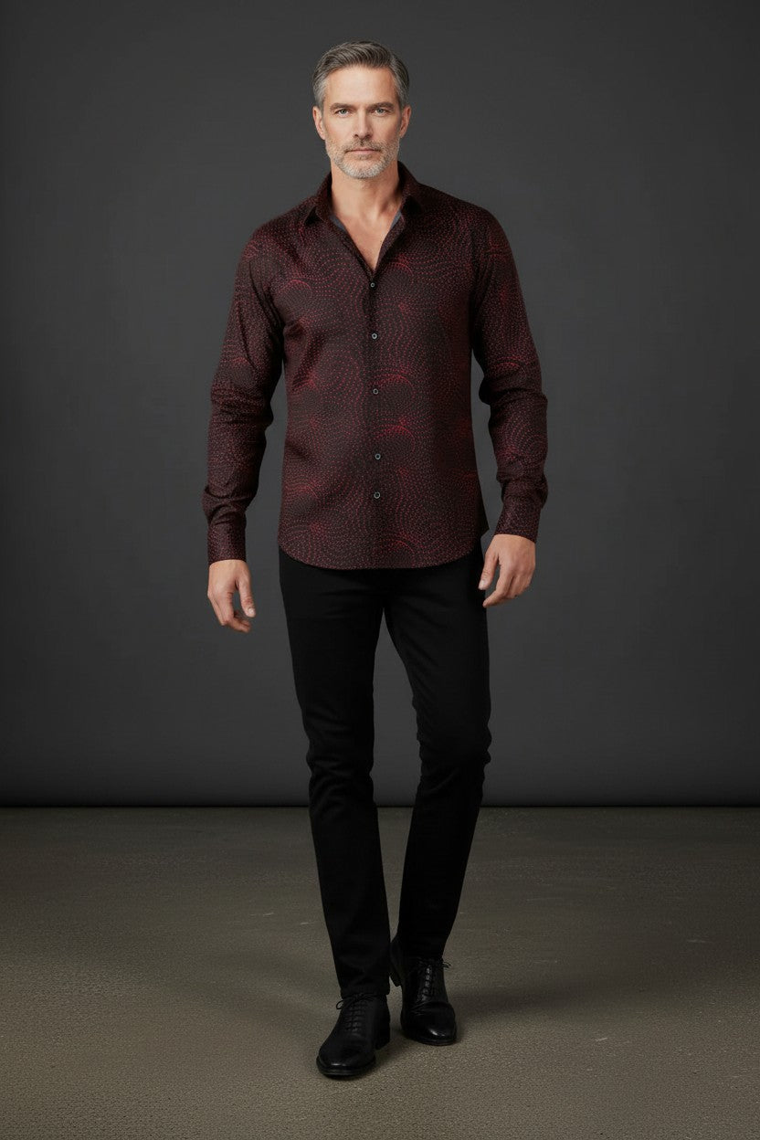 Vercini Dotted Rhythm Shirt – Premium Men's Casual Shirt