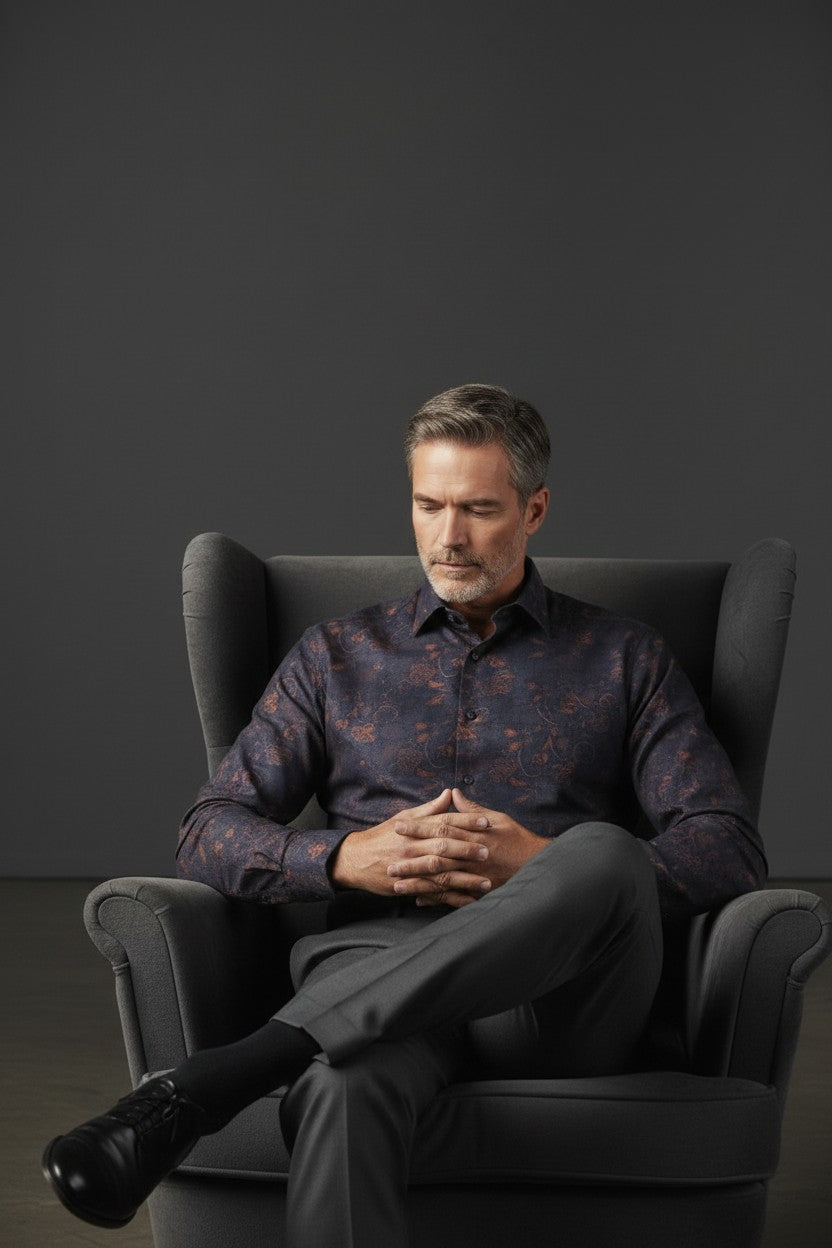 Midnight Foliage Dress Shirt