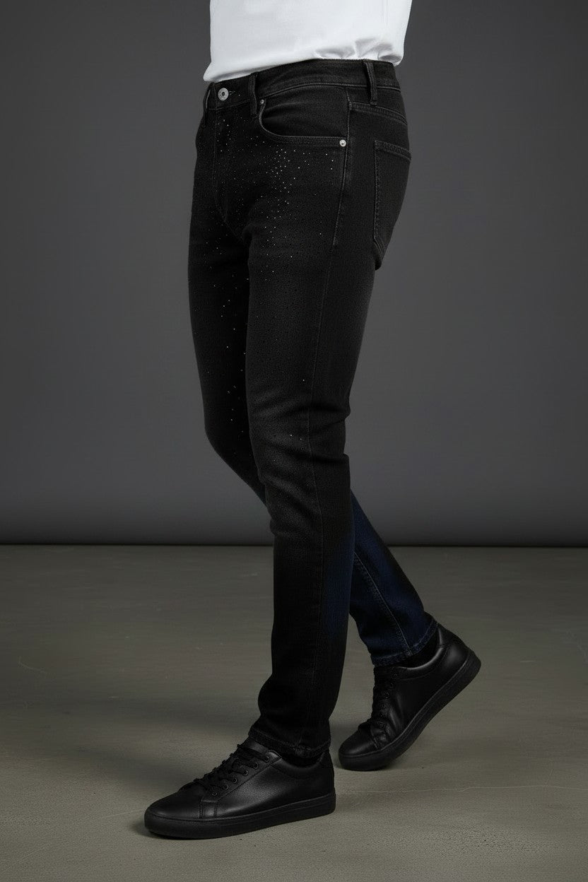 Vercini Shiny Denim Jeans — Slim Fit Luxury Denim
