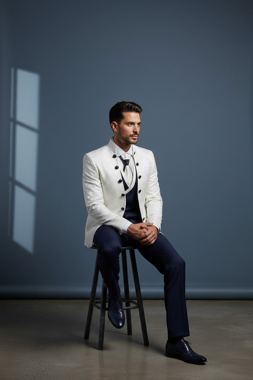 Jacquard Tuxedo – 3-Piece Statement Suit