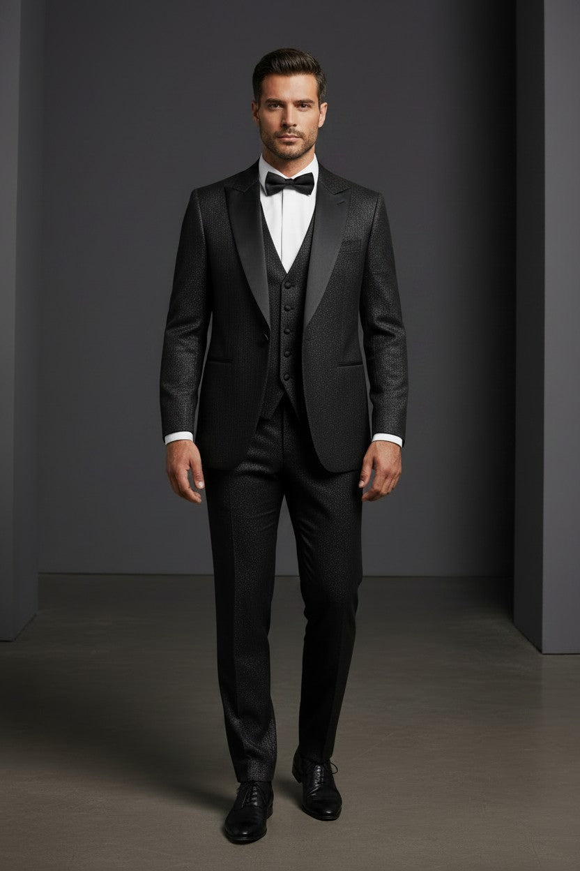 formal black dress for man Men's Tuxedo Suit Short Dress Black Flowy Women's Plus Size the jacket Neck Size:16.5