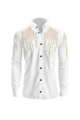 Celestial Cascade Men's Dress Shirt