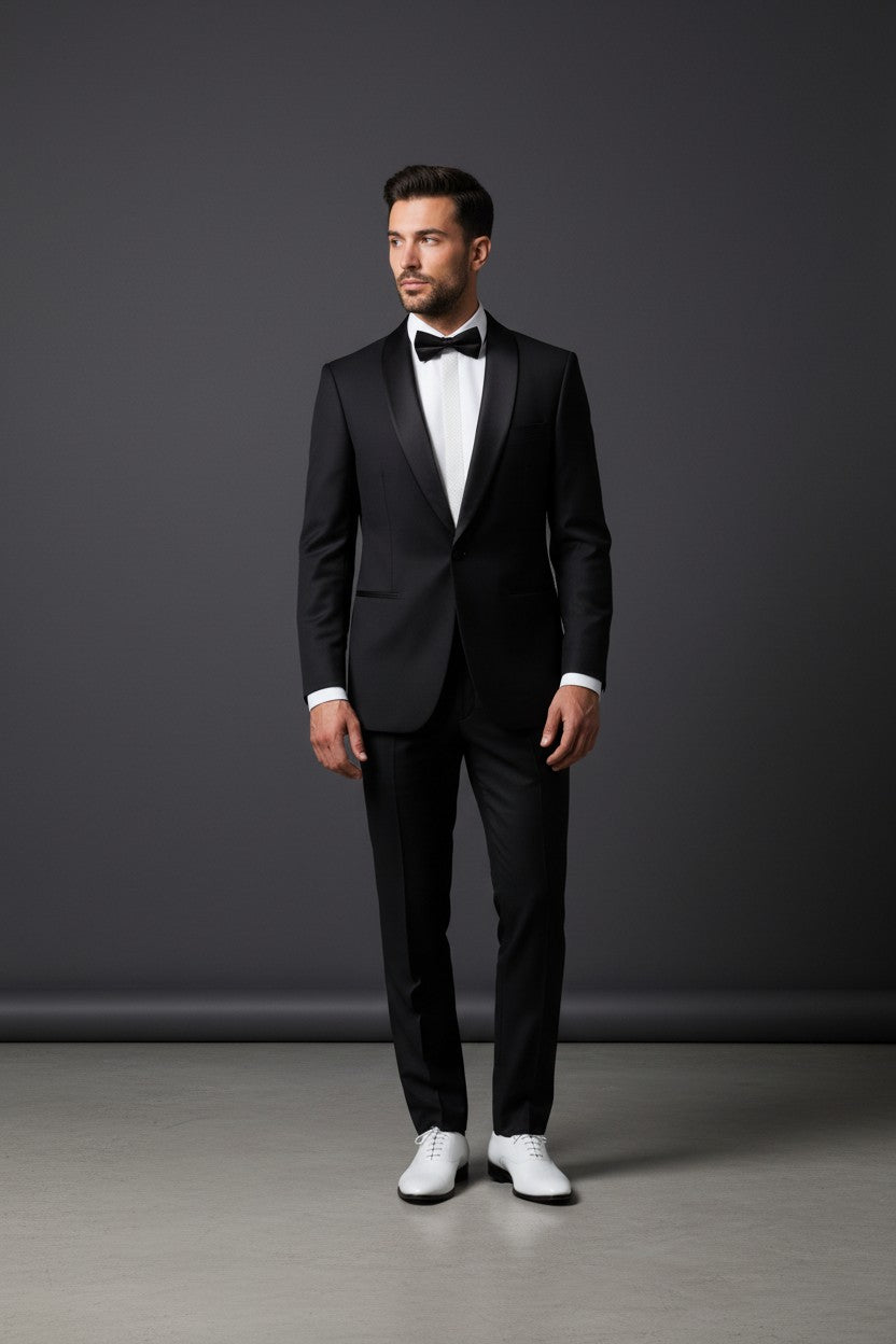 Vercini Pin Dot Embellished Mesh Elegance Dress Shirt