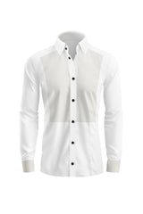 Vercini Pin Dot Embellished Mesh Elegance Dress Shirt