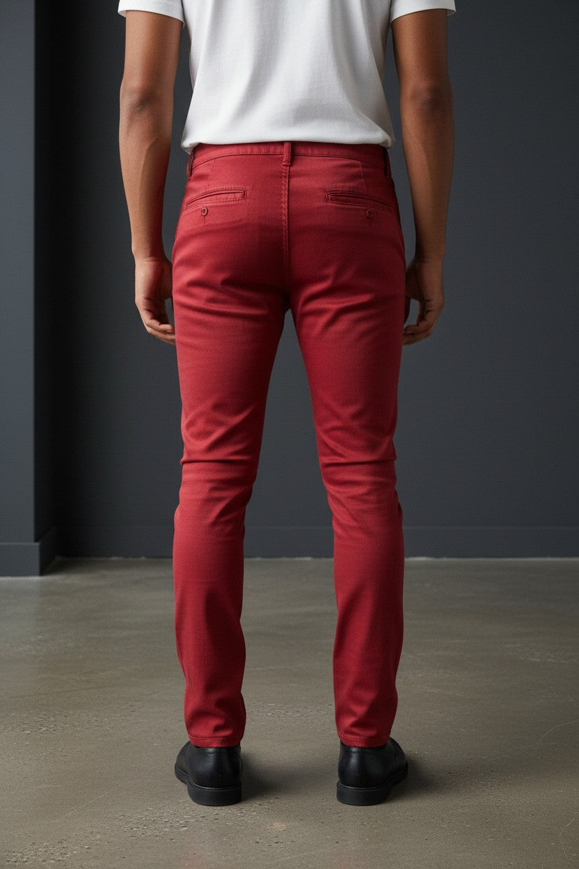 Studded Pants — Red