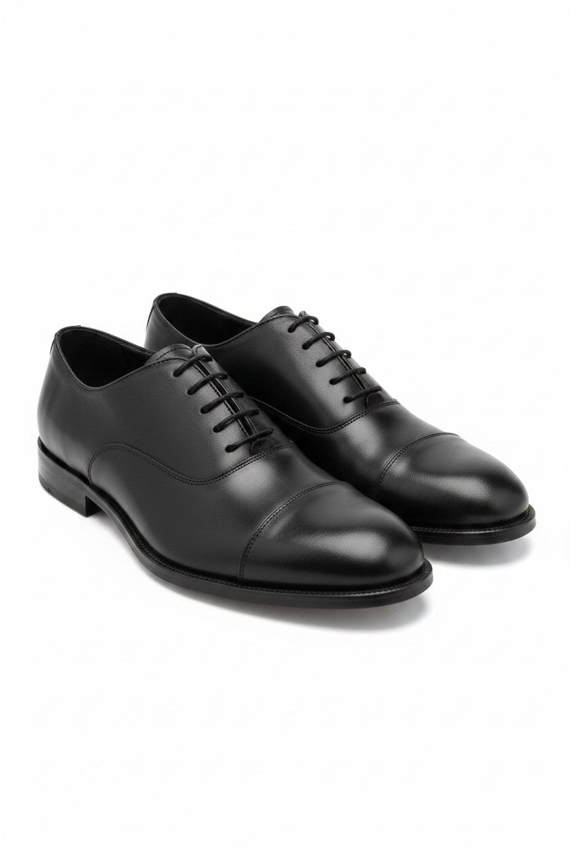 Vercini Black Cap Toe Oxford — The Classic