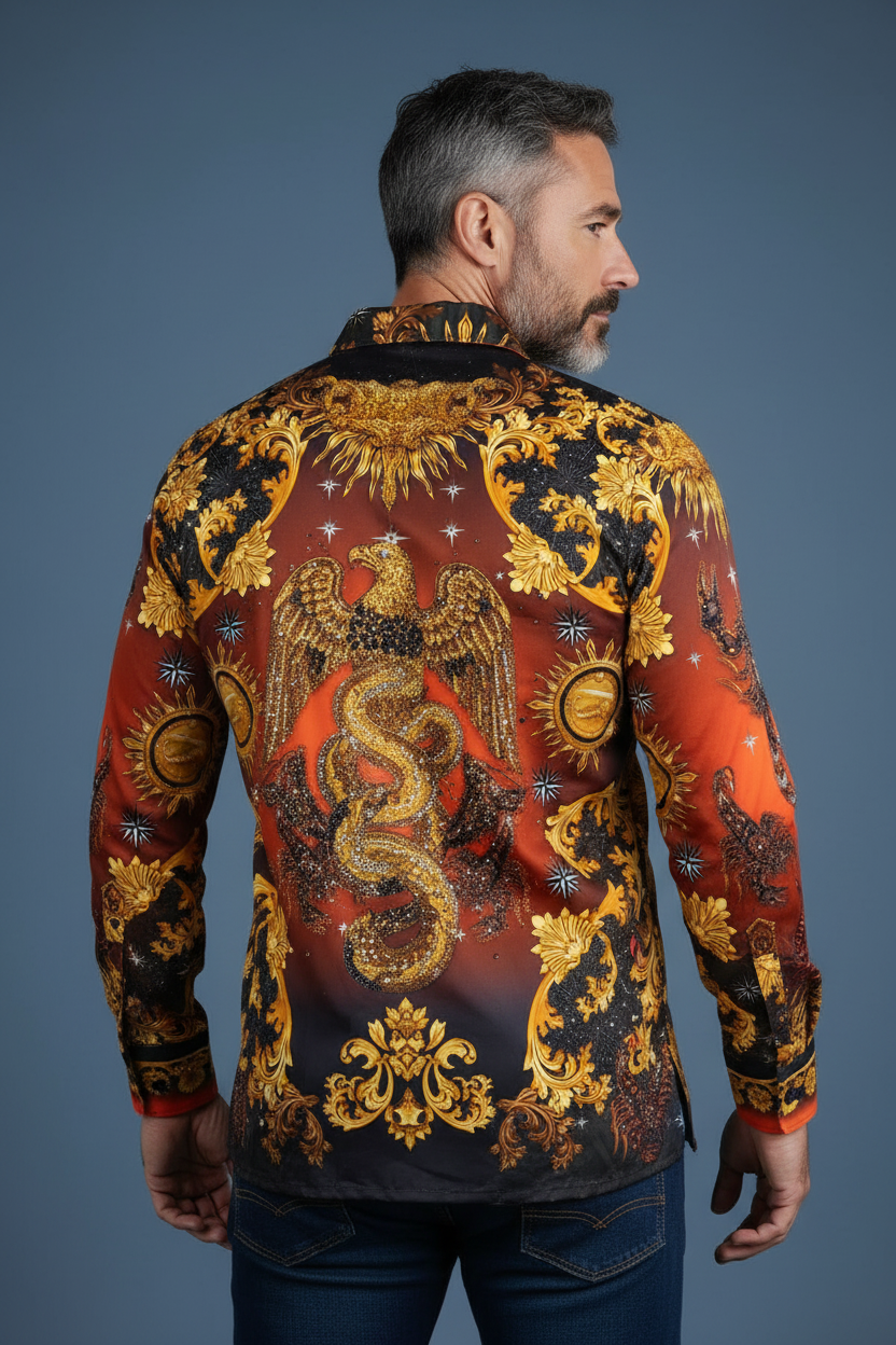 Back view showcasing rhinestone details