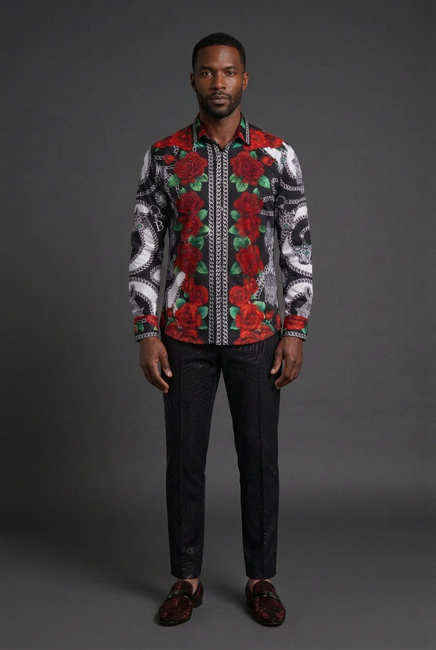 Black model front-facing pose