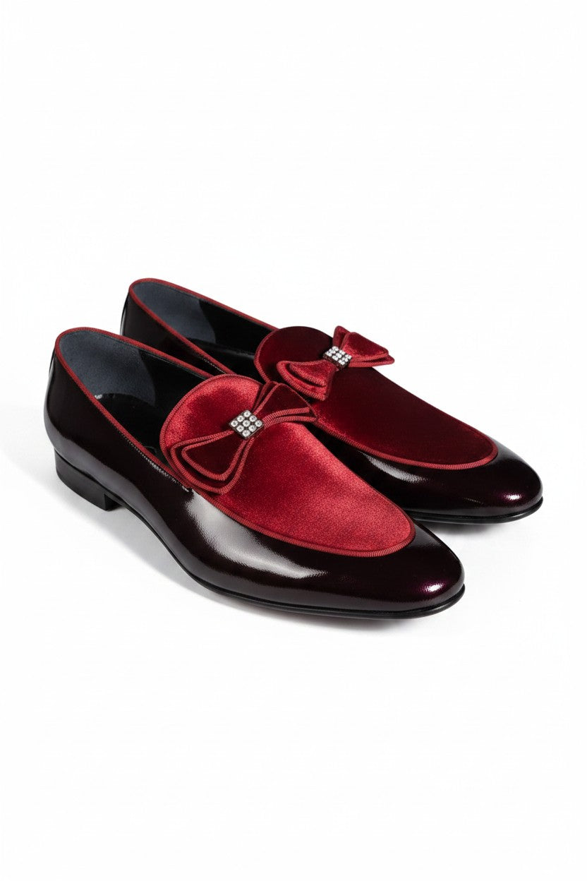 Vercini Tuxedo Loafer — Crystal Bow Edition